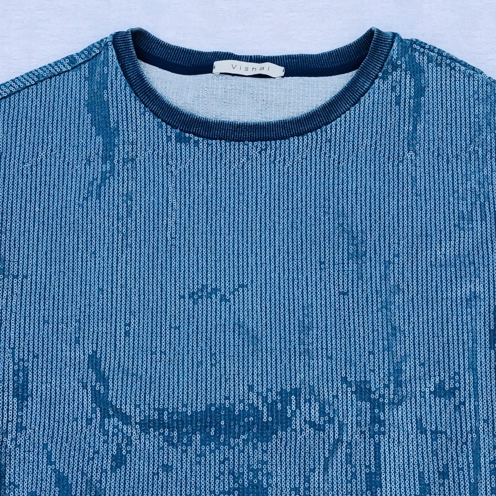Sequined Denim Sweater**Med. $189 - Picture 4 of 6